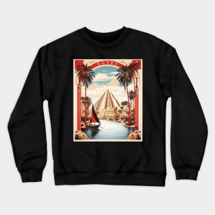 The Nile River Egypt Vintage Poster Tourism Crewneck Sweatshirt